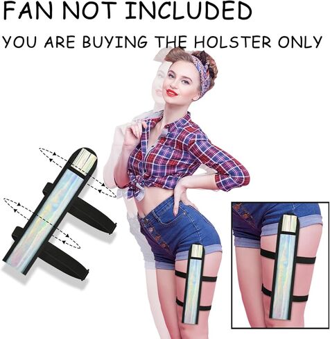 حافظة مروحة الهذيان حامل مروحة يد قابلة للطي مع أشرطة قابلة للتمدد، ملحقات مهرجان الهذيان حافظة مروحة عاكسة لدوائر الموسيقى وحفلات رقص الفخذ وأساسيات الهذيان in Kuwait