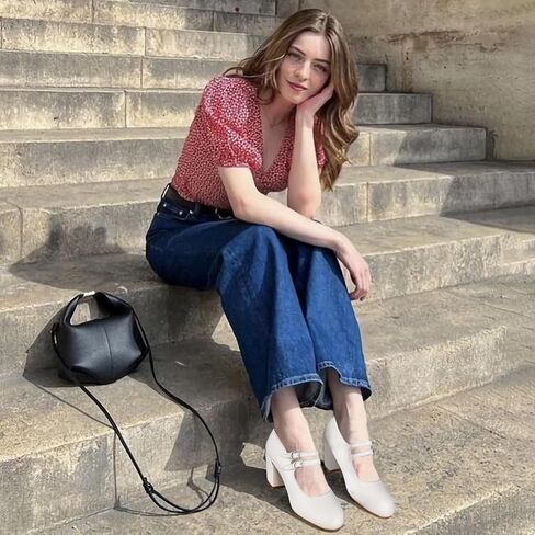 أحذية Attiposh Mary Jane للنساء، كعب ماري جين للنساء، حزام بإبزيم مغلق ومغلق ومقدمة مستديرة وكعب مكتنز، أزياء ربيعية للمكتب كاجوال مريحة للسيدات in Kuwait