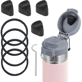 Replacement Stopper and Replacement Gasket, Compatible with Stanley Quick FLIP GO 24/36oz Water Bottle Lid, Silicone Top Cap and Sealing Gaskets Replacement Parts for Stanley Accessories
