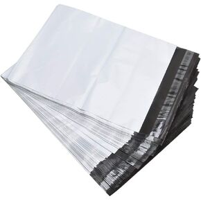 ProLine 14x17 Poly Mailers 2.5 Mil Envelopes Shipping Bags with Self Sealing Stripe, White Poly Mailers (100)