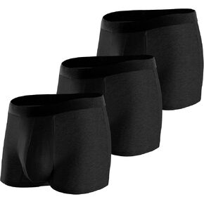 BATTEWA Incontinence Underwear for Men Washable, Reusable Leak Proof Underwear, Breathable Cotton Boxers, Bladder Leak Briefs High Absorbency 50ml,3Pack（Medium, Black）