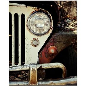 Vintage Jeep Willys Car Photography Print - Industrial Office Decor Gifts for Men - Not Framed (8x10 Print Only)