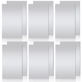 LEIFIDE 12 Pcs Metal Shim Stock 316 Stainless Steel Sheet Shim, Flat Sheets of Metal for Kitchen DIY Craft Making Application 0.001, 0.0015, 0.002, 0.003, 0.004, 0.005 Inch Thick, 6 x 12 Inch