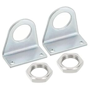 PATIKIL Cylinder Connecting Rod Splint Mounting Bracket, 2 Pack MAL Pneumatic Parts Cylinder Installation Stand with 2 Nuts for 25mm Cylinder Diameter