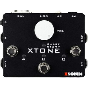 Xtone Mobile Audio Interface with Ultra Low Latency, 192KHz Sampling Rate, 108dB Dynamic Range, Pure Guitar Input, 3 Output Port, Expression Pedal Input, Support iOS, Windows, Mac