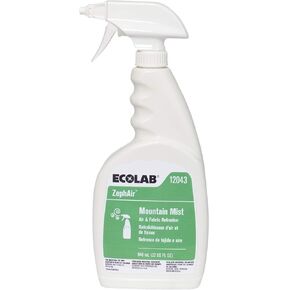 Ecolab 12043 ZephAir Mountain Mist Air Freshener, Commercial-Grade Room Freshener, 32oz Spray (Each)