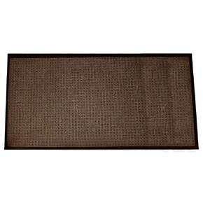 Durable Stop-N-Dry Indoor Rubber Backed Carpet Entrance Mat, 4' x 6', Charcoal