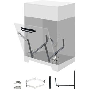 Tilt Out Trash Can Cabinet DIY Kit for Single Cabinet, Pet Proof Hidden Trash Can Cabinet Conversion Kit, Suitable for Kitchen, Bathroom, Living Room, and Dining room