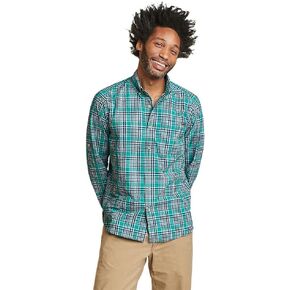 قميص Eddie Bauer الرجالي Pack It Seersucker بأكمام طويلة