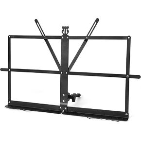 Folding Sheet Music Stand Desktop Table Stable Portable Foldable Lightweight Sheet Music Clip Holder with Carrying Bag