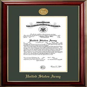 Campus Images ARCCL00111x14 Army Certificate Classic Frame with Gold Medallion, 11" x 14", Mahogany