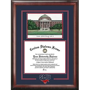 Campus Images TX944SG SMU Mustangs Spirit Graduate Frame, 8.5" x 11"