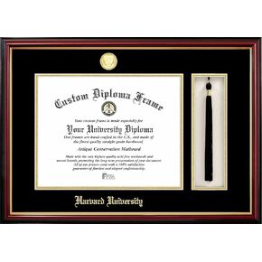 Campus Images MA992PMHGT Harvard University Tassel Box and Diploma Frame, 11" x 14"