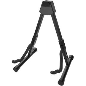 Monoprice A-Frame Stand for Electric, Acoustic, and Bass Guitars, Universal Guitar Stand, Adjustable Locking Pin, Versatile Yoke Design, EVA Rubber Padding, Triple-Fold Design - Stage Right Series