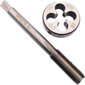 HSS M8 x 0.75mm Tap and M8 x 0.75mm Die Metric Thread Right Hand