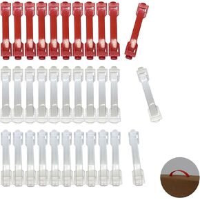 Cardboard Box Handles, Plastic Carrying Straps for Carrying Heavies and Home Moving, 3 Colors 60 Sets.