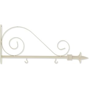 K&K Interiors Arrow Holder, 17.5-inch Width, White, Metal