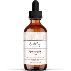 Earthley Wellness Sinus Saver, Natural Remedy, Free of Allergens, Parabens, and Preservatives, Helps Boost Vitamin C (2 oz., Alcohol Free)