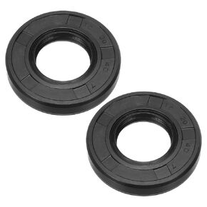 PATIKIL Oil Seal, TC 20mm x 40mm x 7mm (2 Pcs) Nitrile Rubber Cover Double Lip Spring Loaded Oil Shaft Seal for Bearing Shaft, Black