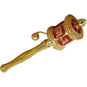 عجلة صلاة محمولة باليد، عجلة دوارة بوذية، عجلة صلاة صغيرة محمولة للبوذية التبتية - عجلة صلاة صغيرة بحجم الجيب للسفر (أحمر) in Kuwait