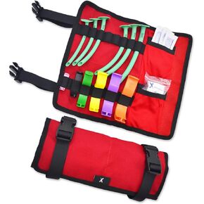 Lightning X Oral & Nasal Airway Roll Kit - Berman OPA, NPA, CPR Mask + Gear Bag for EMT Trauma First Aid Medic Kits