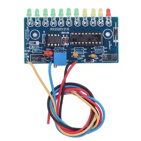 LED AudioLevel Indicator Module LM3915 LED Audio Indicator DIY VU Instrumentation Preamplifier Power Amplifier 10 Segment 11pcs 3mm