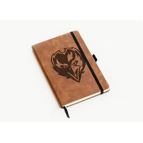 Rico Industries NFL Baltimore Ravens Brown Laser Engraved Small Notepad Jounral/Notepad 8.25" x 5.25"- Office Accessory