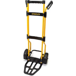 STANLEY Heavy-Duty Folding Hand Truck & Dolly, 400 lbs. (181 kgs.) Capacity, Professional Grade, Compact, Lightweight & Slim Design, Easy Storage, Steel Frame, Ergonomic 3 Handle Design (SXWT-FT591)