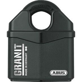 ABUS Granit 37/80 Heavy Duty Hardened Steel Padlock - Closed Shackle Lock with 1/2" Shackle - Corrosion Resistant Outdoor Lock - Made in Germany - Keyed Different