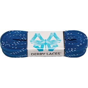 Derby Laces Blue 108 Inch Waxed Skate Lace for Roller Derby, Hockey and Ice Skates, and Boots