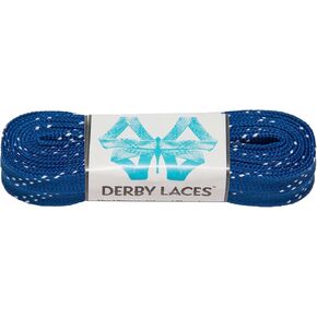 Derby Laces Blue 96 Inch Waxed Skate Lace for Roller Derby, Hockey and Ice Skates, and Boots