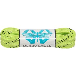 Derby Laces Lime Green 60 Inch Waxed Skate Lace for Roller Derby, Hockey and Ice Skates, and Boots