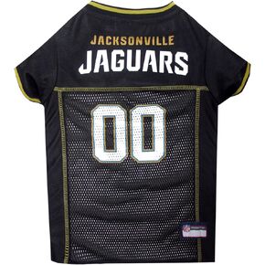 NFL Jacksonville Jaguars Dog Jersey, Size: Large. Best Football Jersey Costume for Dogs & Cats. Licensed Jersey Shirt