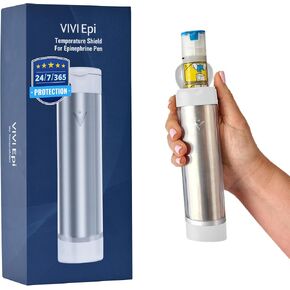 VIVI Epi Carry Case - Portable Temperature Shield for EpiPens - Travel Case for Mylan®/Viatris® Epinephrine Pens - Insulated for Extreme Cold & Heat, TSA Compliant - No Ice Pack or Electricity Needed