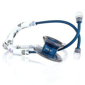 MDF Instruments Paws MD One Epoch Stethoscope, Lightweight Titanium, Adult, Dual Head, Free-Parts-for-Life, Paws Tube, Titanium Blue, Capridium Chestpiece-Headset, MDF777TPWCD