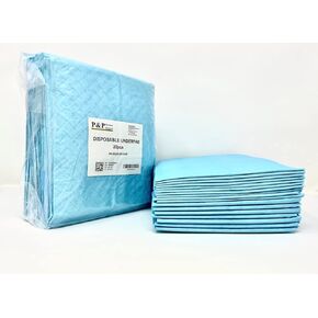 Disposable Underpads 34"x22" Incontinence Bed Covers Pads Pet Training Ultra Thick Super Absorbent & Waterproof Protection for Kids Infants Adults Elderly Baby by P&P MEDICAL SURGICAL Pack of 20