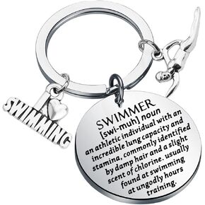 FAADBUK Swimming Keychain Swimmers Gift Swim Team Gift Swimming Lover Gift
