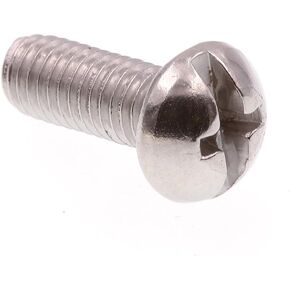 Prime-Line 9004101 Machine Screw, Round Head, Slotted/Phillips Combo, #10-32 X 1/2 in, Grade 18-8 Stainless Steel, Pack of 25
