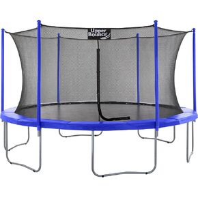 Machrus Upper Bounce Trampoline 7.5FT 9FT 10FT 12FT 14FT 15FT 16FT, Recreational Trampolines with Enclosure- ASTM Approved- Outdoor Trampoline for Kids and Adults with Safety Net and Spring Padding