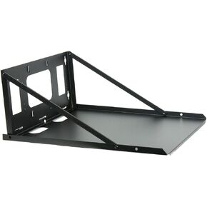 Lowell Manufacturing FS18-20 Steel Wall-Mount Shelf with Hinge Ships Flat, 20" Depth, 100 Lbs Capacity, Black