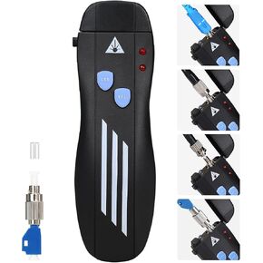 A-30G Fibe Visual Fault Locator Fiber Optic Kit 30KM VFL أدوات الألياف البصرية لاختبار كابل الشبكة جهاز اختبار كابل الألياف البصرية متر يتكيف مع واجهة LC/FC/SC/ST مع محول LC in Kuwait