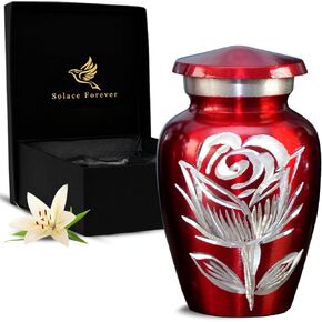 جرة تذكار حمراء للرماد البشري - جرة وردية صغيرة للرماد للنساء والرجال - جرة أطفال للأولاد والبنات - جرة صغيرة للرماد تكريم أحبائك مع جرة صغيرة حمراء - جرة حمراء للإناث والذكور in Kuwait