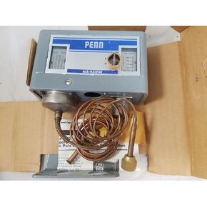 Johnson Controls P70MA-1C Micro-Set Control for Non-Corrosive Refrigerants, Single-Pole, Single-Throw, 100 to 500 psi High Pressure Side, Low Cut-Out, 36" Capillary, 1/4" Flare Nut