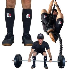 UNBROKENSHOP Cross Fit Shin Guard Calf Compression Sleeve 5mm, Weightlifting, Deadlift, Rope Climb, Box Jumps for Men and Women, A Pair