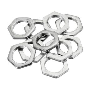PATIKIL M16 x 1.0 Steel Hex Nuts, 10 Pack Metric Thread Zinc Plated Finished Hardware Nuts Screw Bolt Fasteners 3mm Height