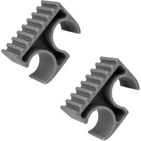 Bimini Top Pole Clips Holder Bimini Top Hardware for 7/8-inch Bimini Top Support Poles, Bimini Pole Clips Bimini Top Clips for Anti Rattle Bimini Brace Security Boat Accessories, 2 Pack (Grey)