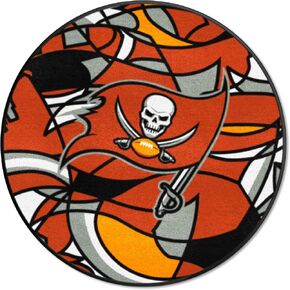 FANMATS 23372 Tampa Bay Buccaneers Roundel Rug - 27in. Diameter Xfit Design
