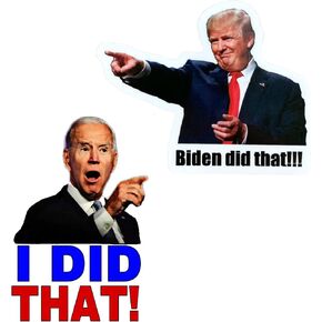 WSQ 2-Pack Biden I Did That, Trump Joe Biden Did That - 5 Inches - Biden I Did That Stickers for Car Truck SUV Van Window Bumper Wall Laptop Tablet Cup Tumbler and Any Smooth Surface