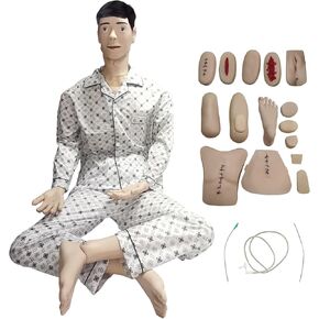 BIUYYY Nursing Manikin PVC Nursing Training Mannequins with Simulation Visceral and Replaceable Wound Modules and Storage Bag for Students Education Teaching Medical Training Skills