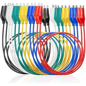 12 PCS Alligator Clips Insulated Metal, 6 Colors Crocodile Clips Electrical with Wires, Alligator Clips for Crafts, Electrical Testing, Circuit Connection (12pcs Alligator Clips)